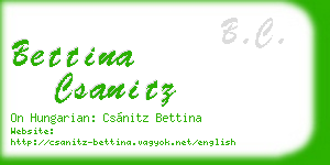 bettina csanitz business card